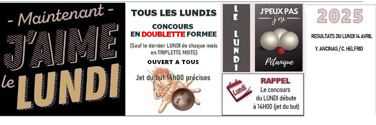 Lundi j aime 14 avril 2025